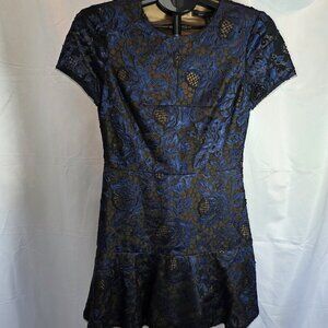 BCBGMAXAZRIA Marissa Dress Size 4 NWT Blue/Black